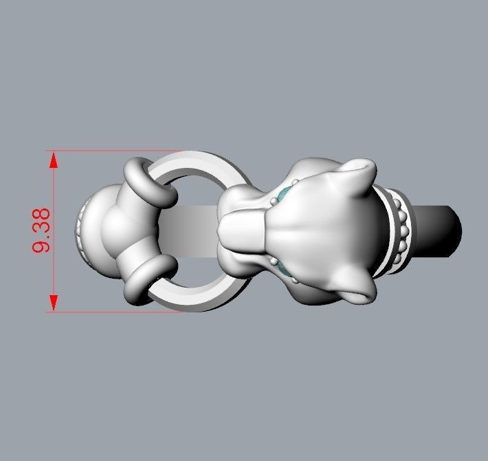 Women Panther Ring 3dm stl 3D print model 3D print model_28