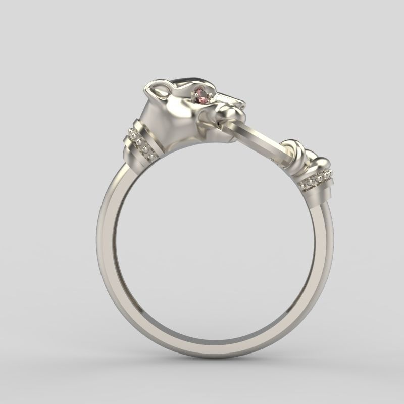 Women Panther Ring 3dm stl 3D print model 3D print model_9