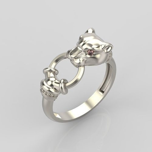Women Panther Ring 3dm stl 3D print model 3D print model