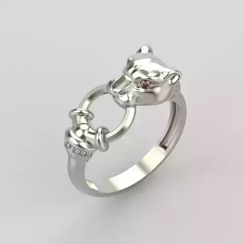 Women Panther Ring 3dm stl 3D print model 3D print model