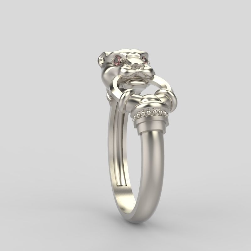 Women Panther Ring 3dm stl 3D print model 3D print model_11