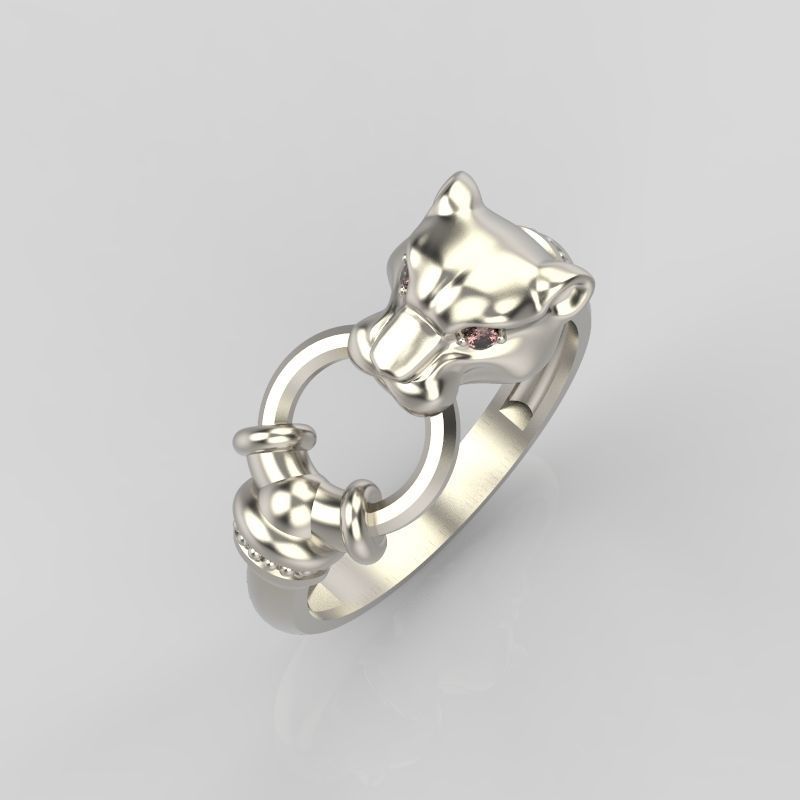 Women Panther Ring 3dm stl 3D print model 3D print model_17