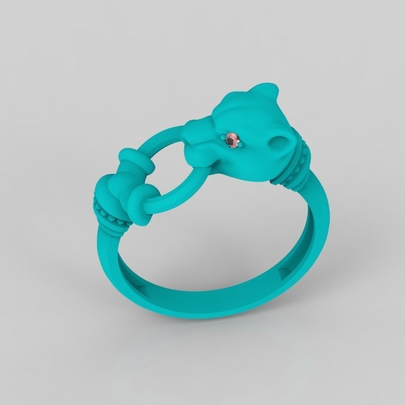 Women Panther Ring 3dm stl 3D print model 3D print model_19
