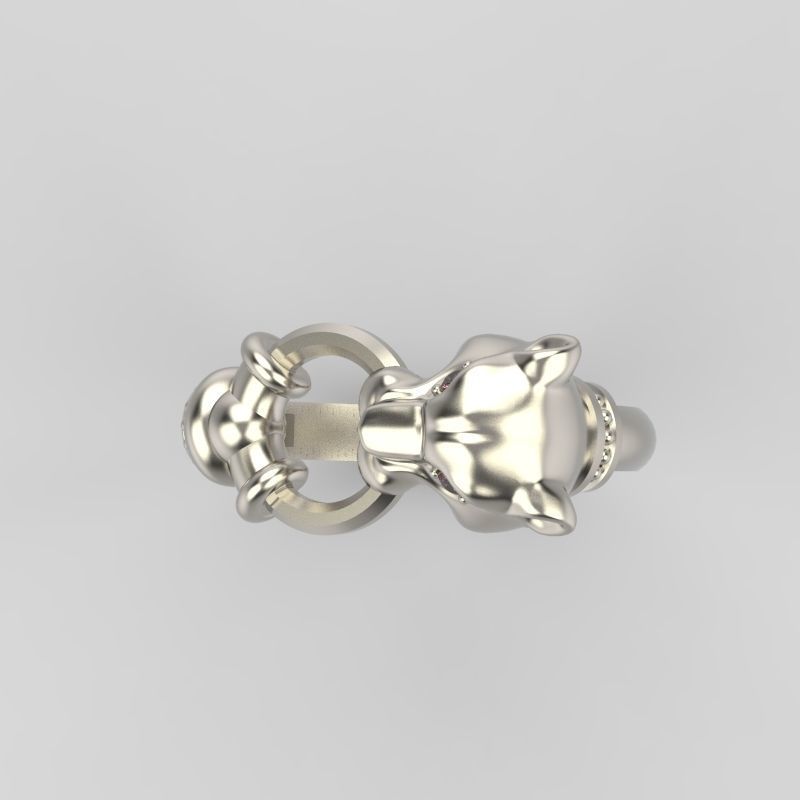 Women Panther Ring 3dm stl 3D print model 3D print model_16