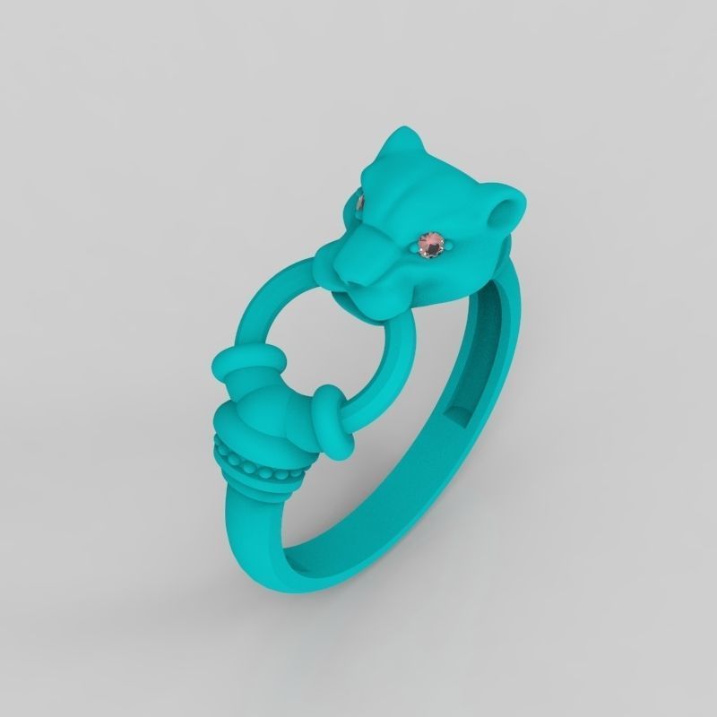 Women Panther Ring 3dm stl 3D print model 3D print model_18