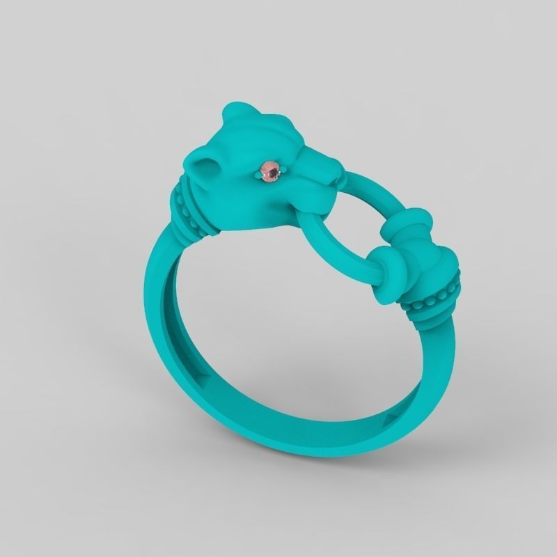 Women Panther Ring 3dm stl 3D print model 3D print model_24