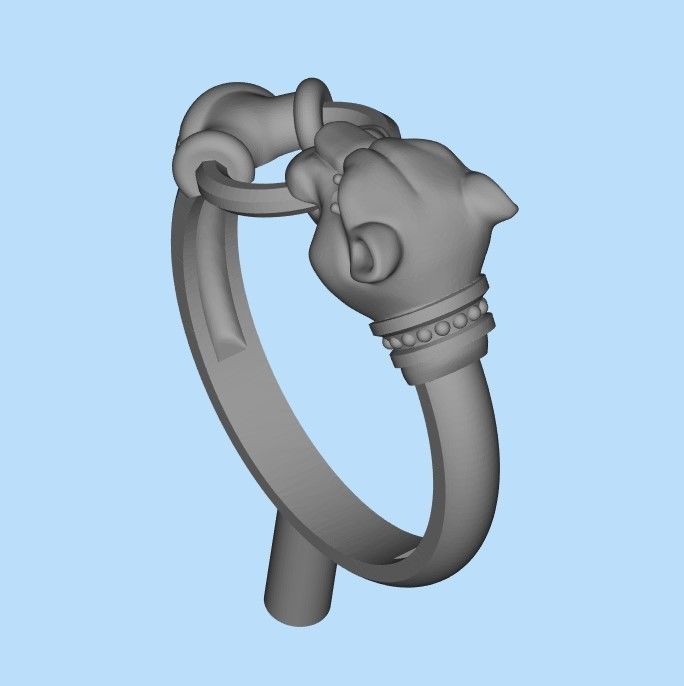 Women Panther Ring 3dm stl 3D print model 3D print model_39