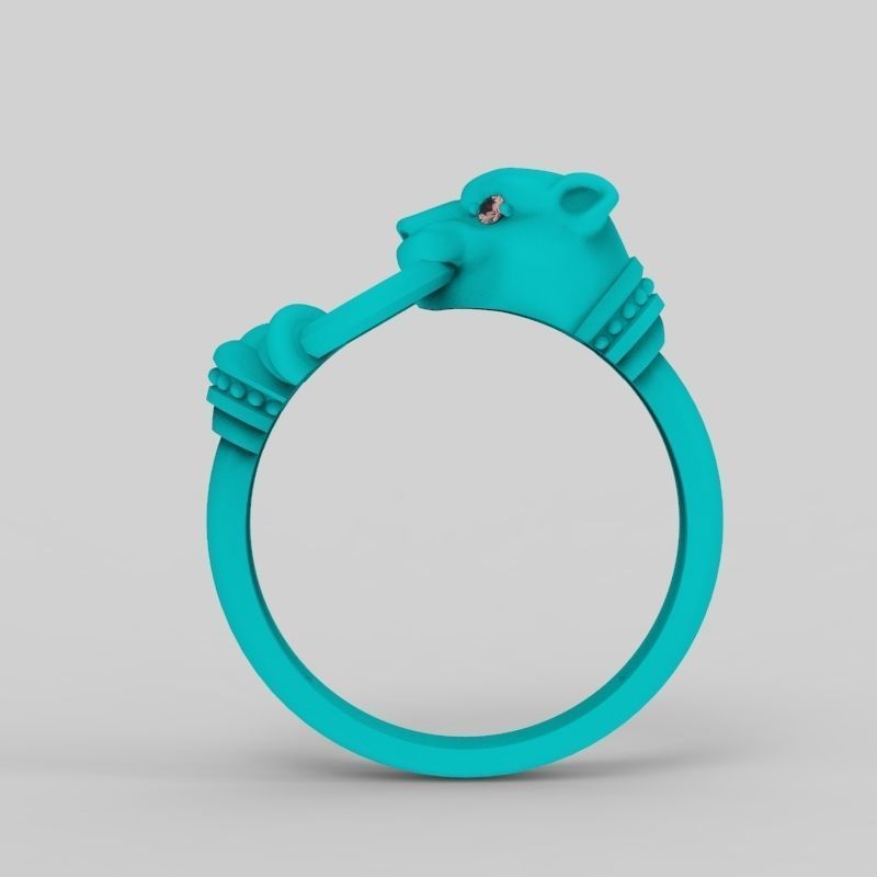 Women Panther Ring 3dm stl 3D print model 3D print model_21
