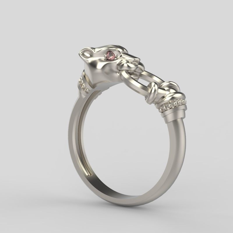 Women Panther Ring 3dm stl 3D print model 3D print model_10