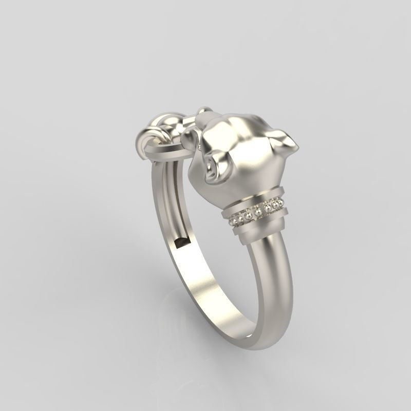 Women Panther Ring 3dm stl 3D print model 3D print model_5