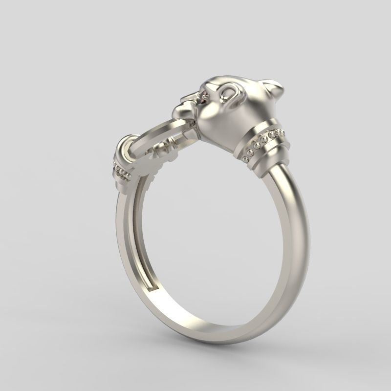 Women Panther Ring 3dm stl 3D print model 3D print model_14