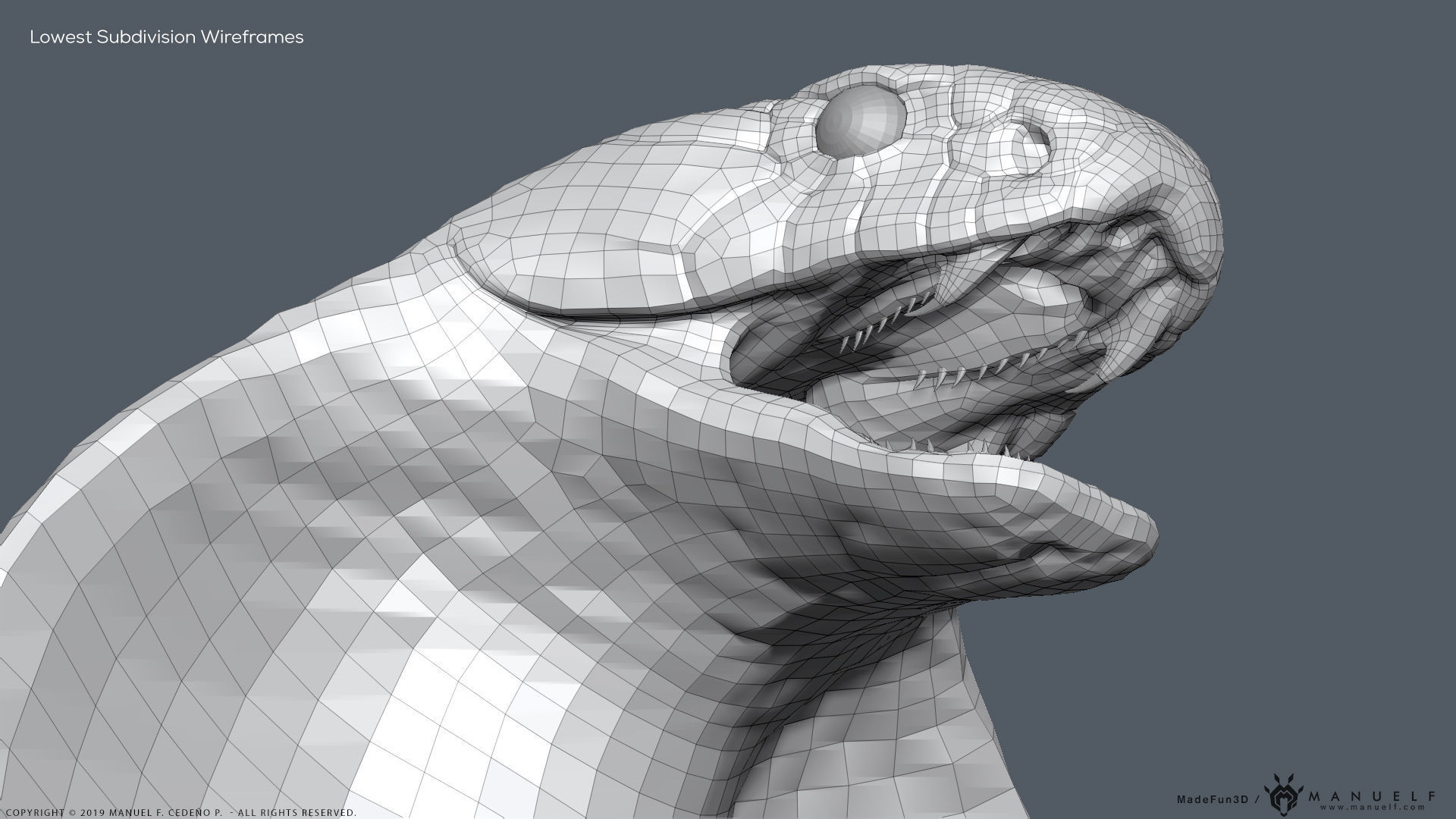 King Cobra Snake - Highpoly Sculpture 3D model_27