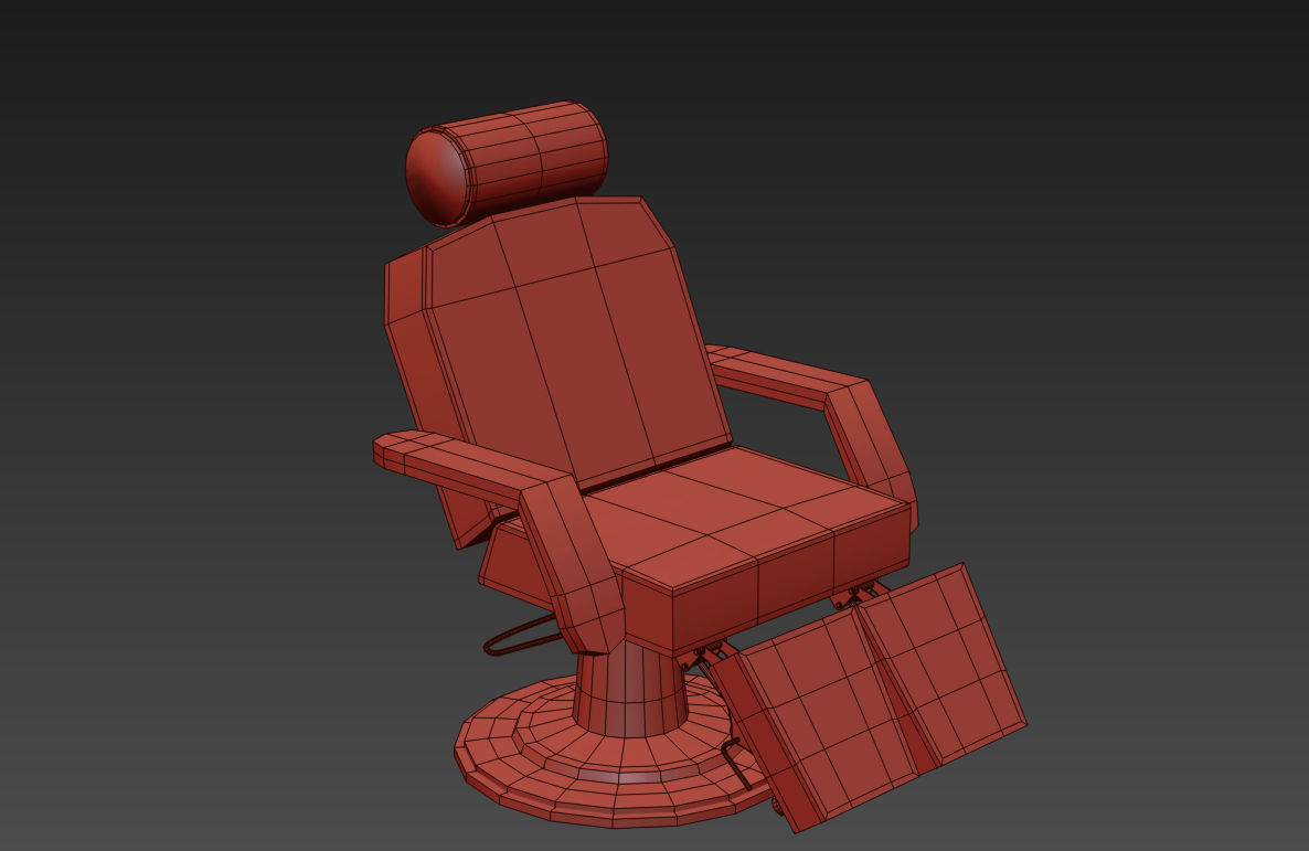 Spa set kitchen with shelves and sink 3D model_7