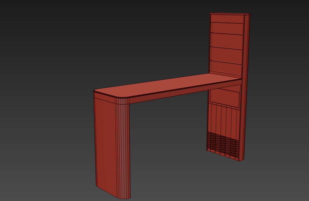 Spa set kitchen with shelves and sink 3D model_22