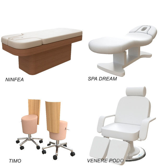 Spa set kitchen with shelves and sink 3D model_5