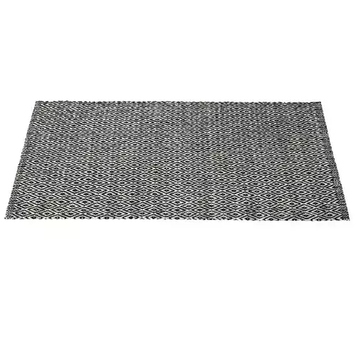 Crystal Black White Indoor Outdoor Area Rug