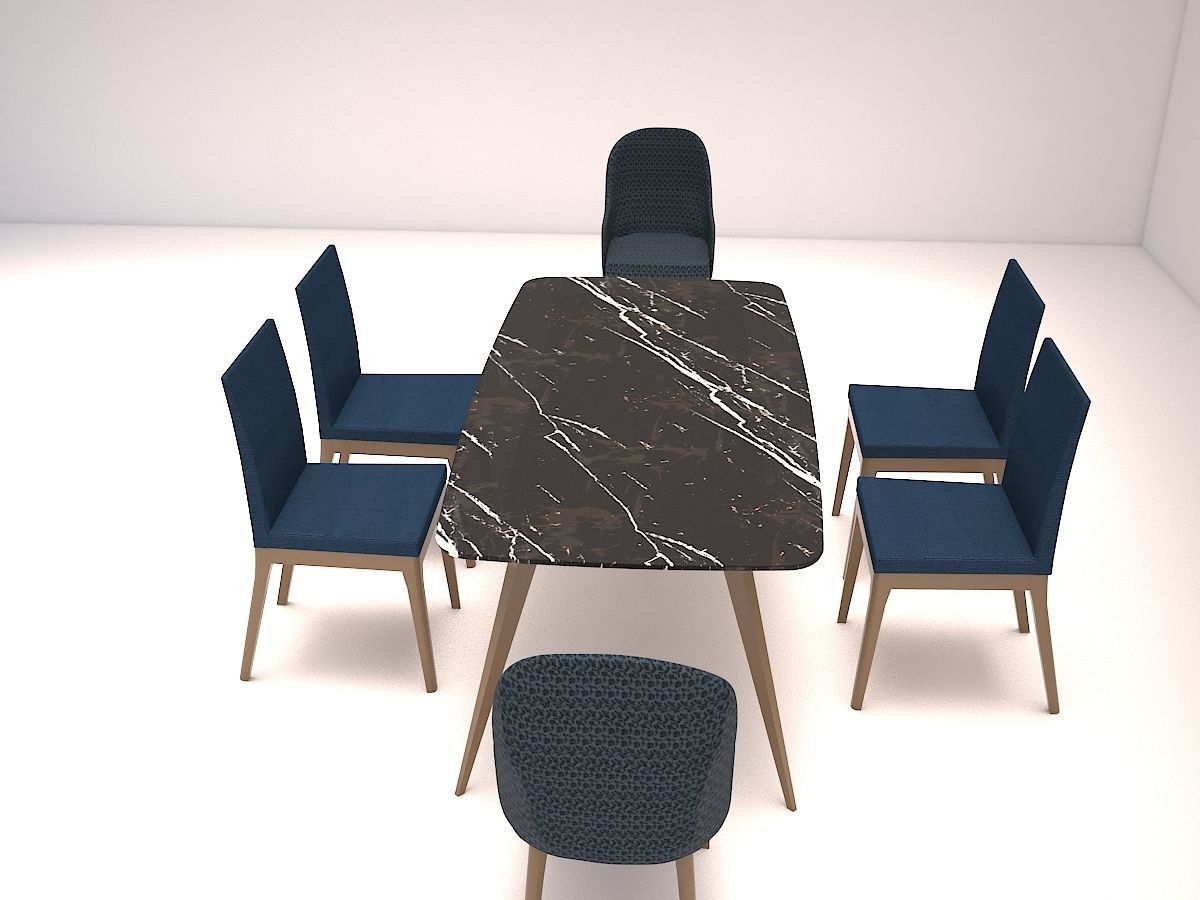 Fly table chair 3D model_2