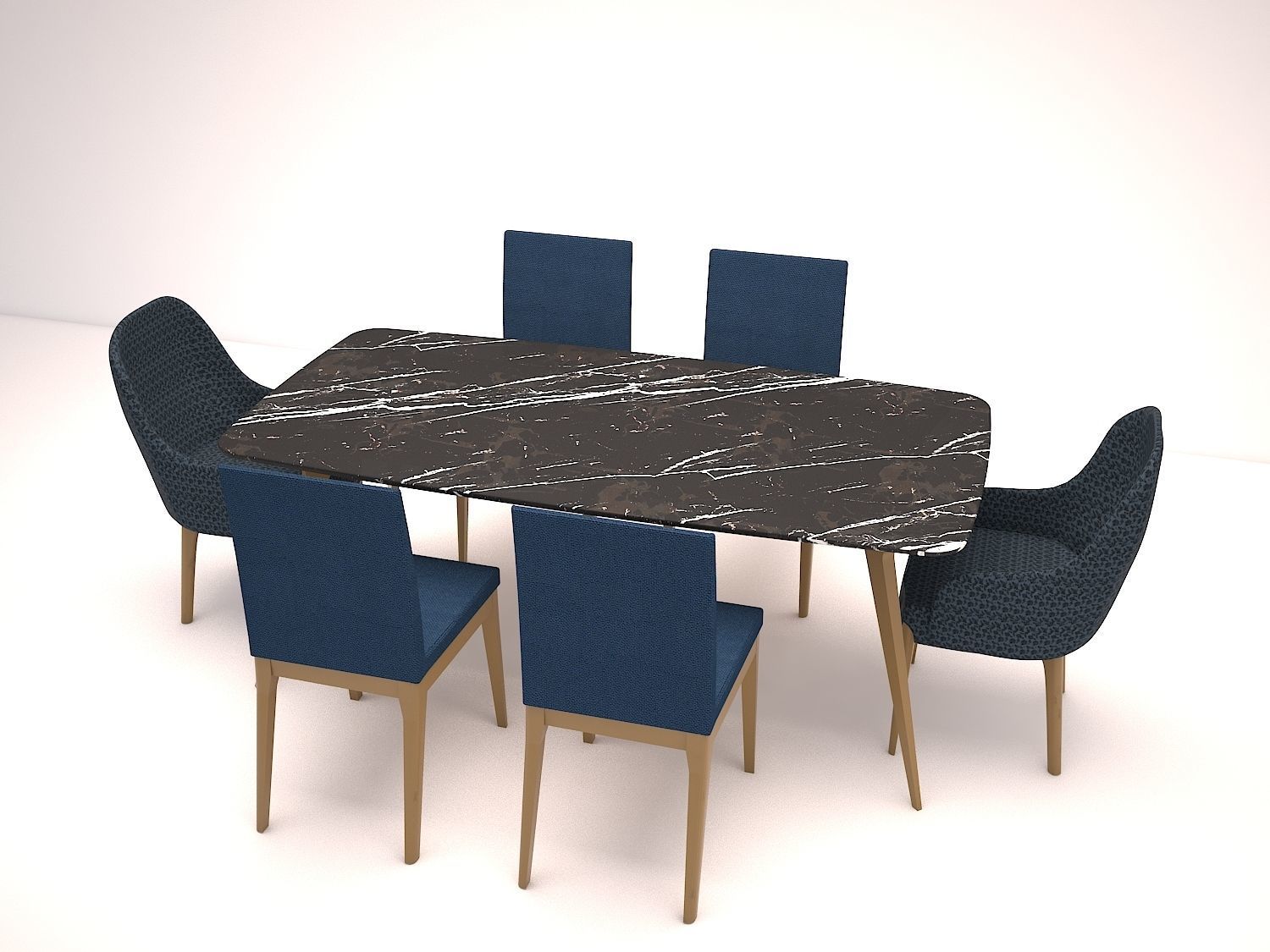 Fly table chair 3D model_1