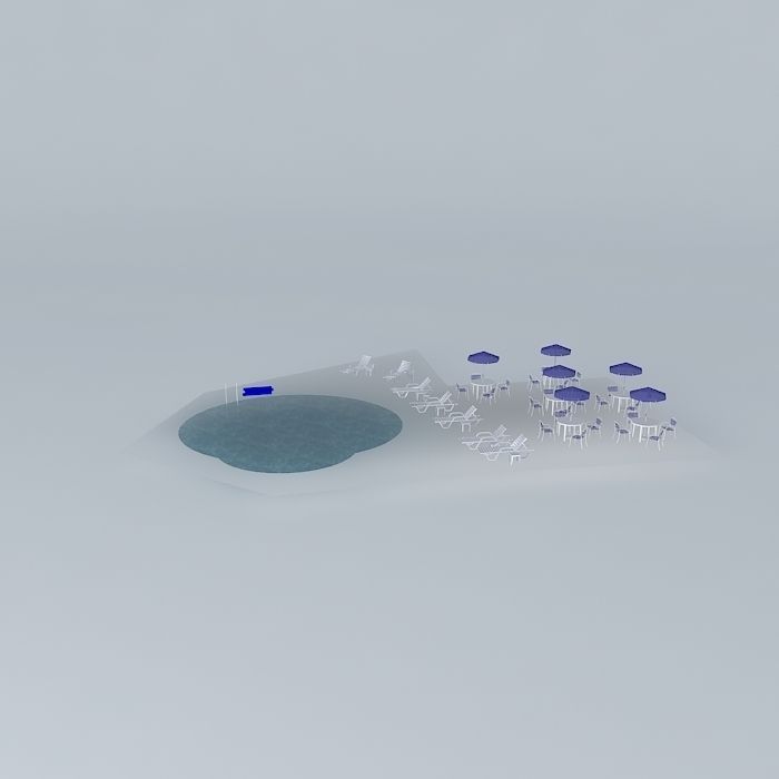 Public pool Free 3D model_2