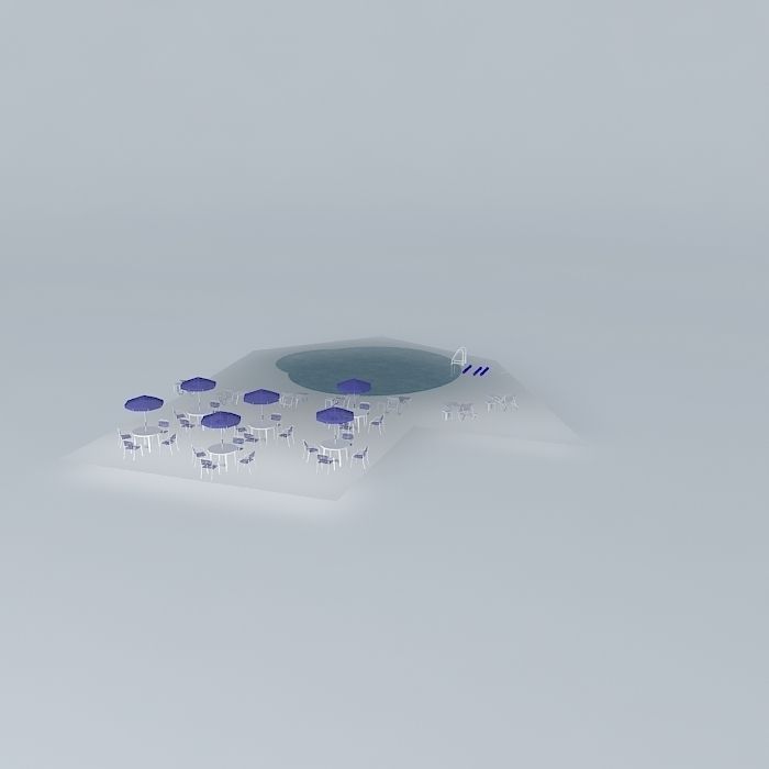 Public pool Free 3D model_1