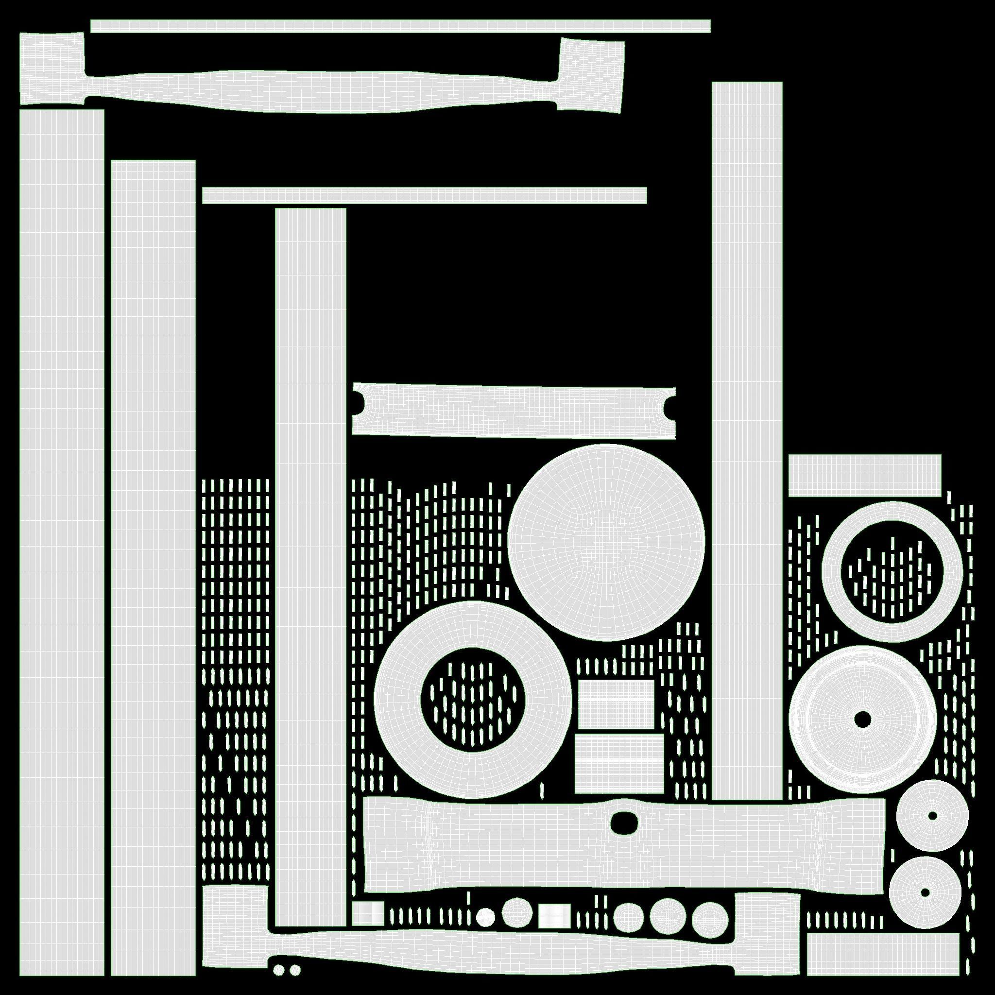 Phonendoscope stethoscope lies on a ground 3D model_9
