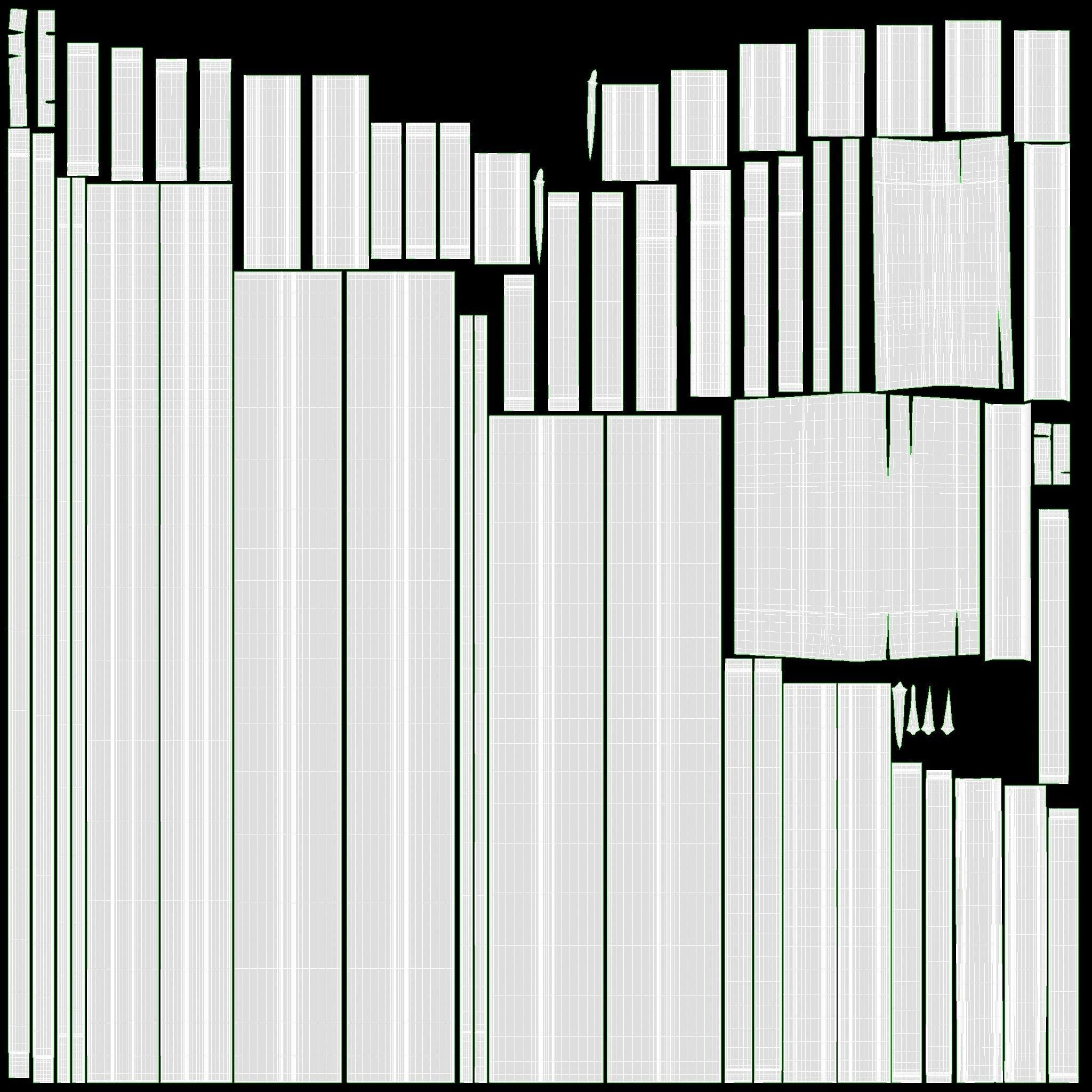 Sledge wooden sleigh 3D model_10