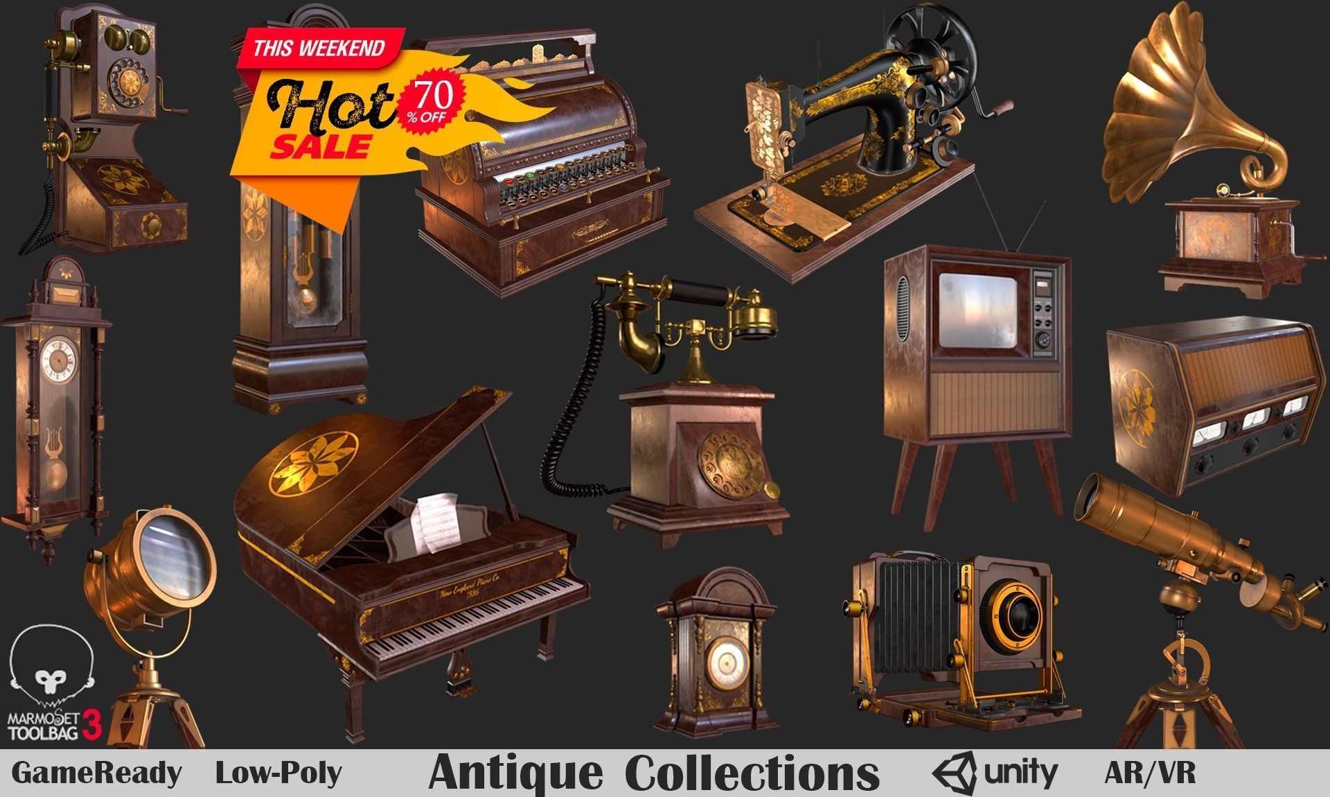 Antique Collections PBR  Low-poly 3D model_100