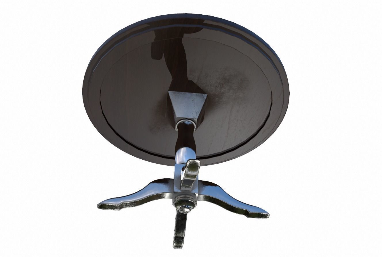 Round Dining Table 5 PBR Low-poly 3D model_4