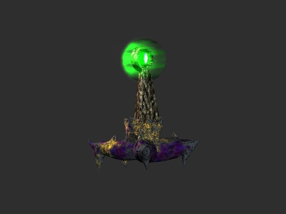 Cursed watcher tower  Low-poly 3D model_22