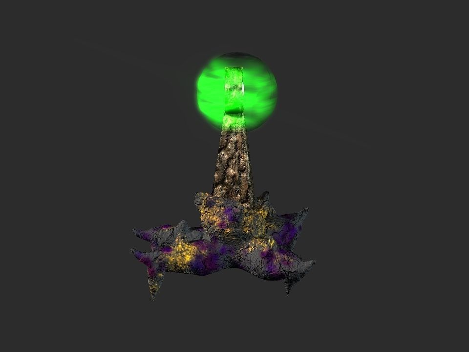 Cursed watcher tower  Low-poly 3D model_27