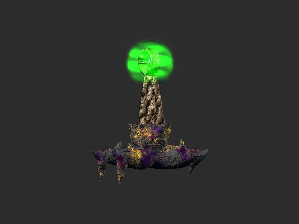 Cursed watcher tower  Low-poly 3D model_18