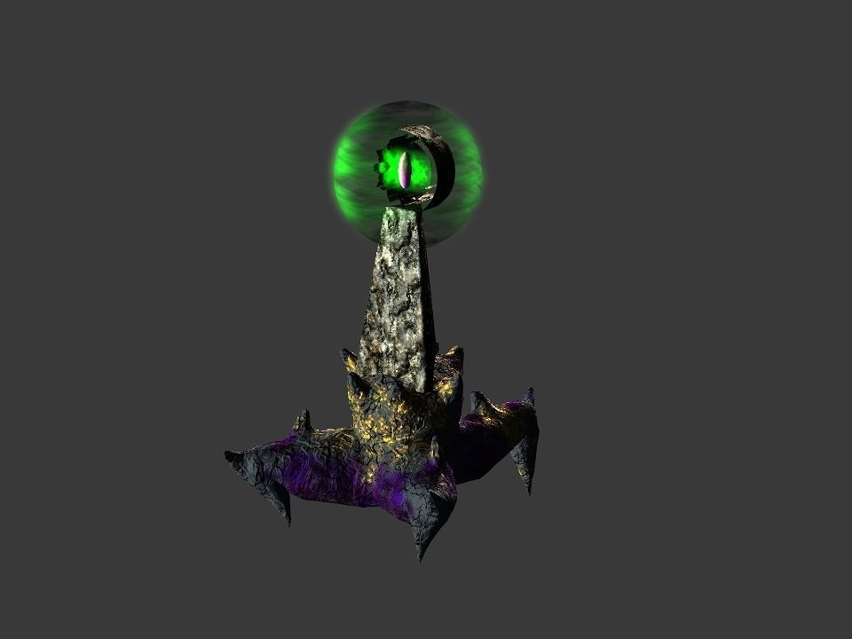 Cursed watcher tower  Low-poly 3D model_5