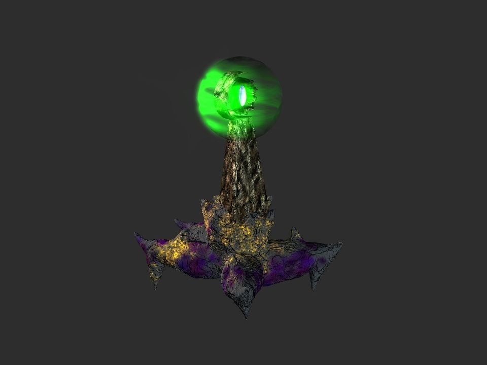 Cursed watcher tower  Low-poly 3D model_29