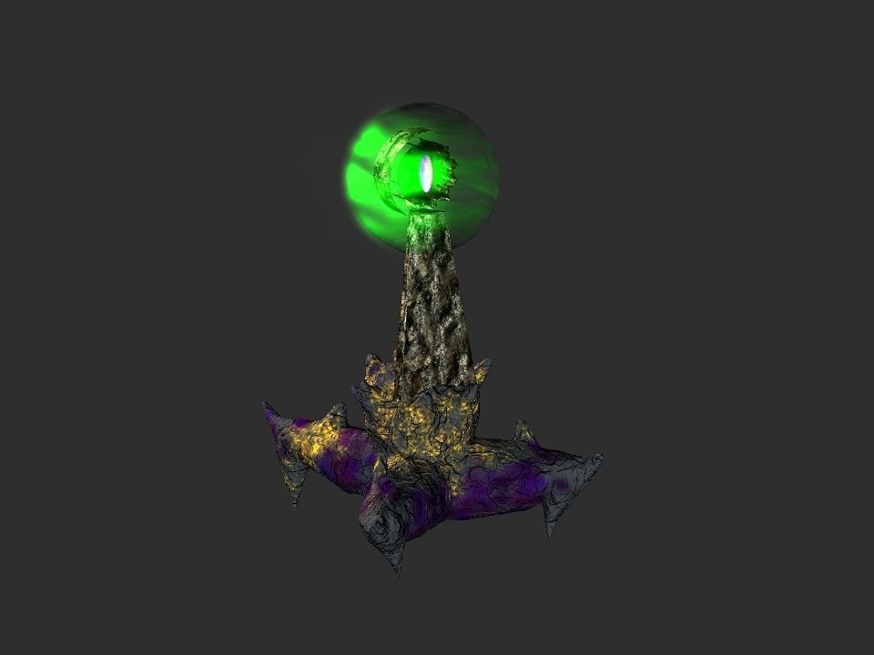 Cursed watcher tower  Low-poly 3D model_30