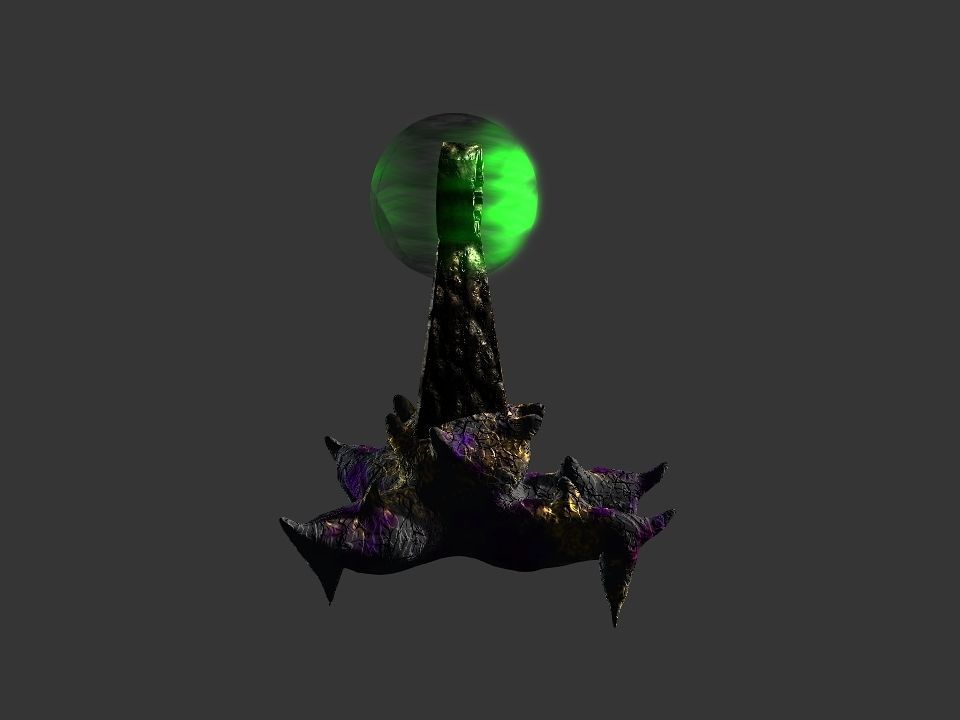 Cursed watcher tower  Low-poly 3D model_9