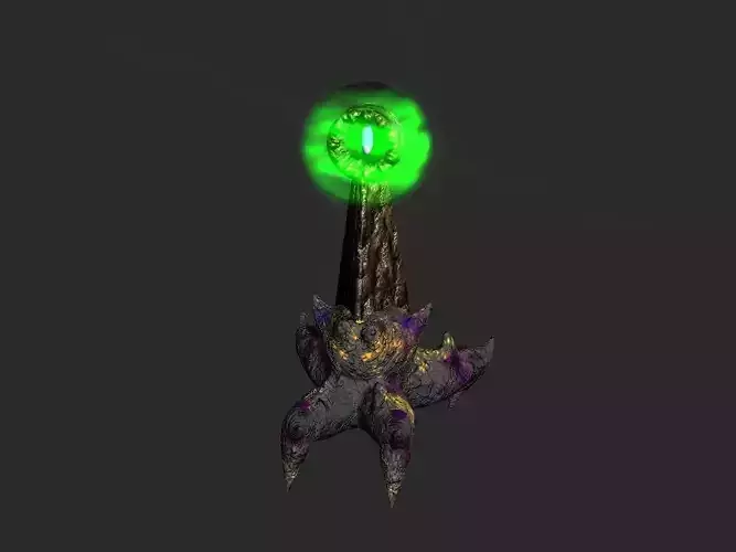Cursed watcher tower  Low-poly 3D model