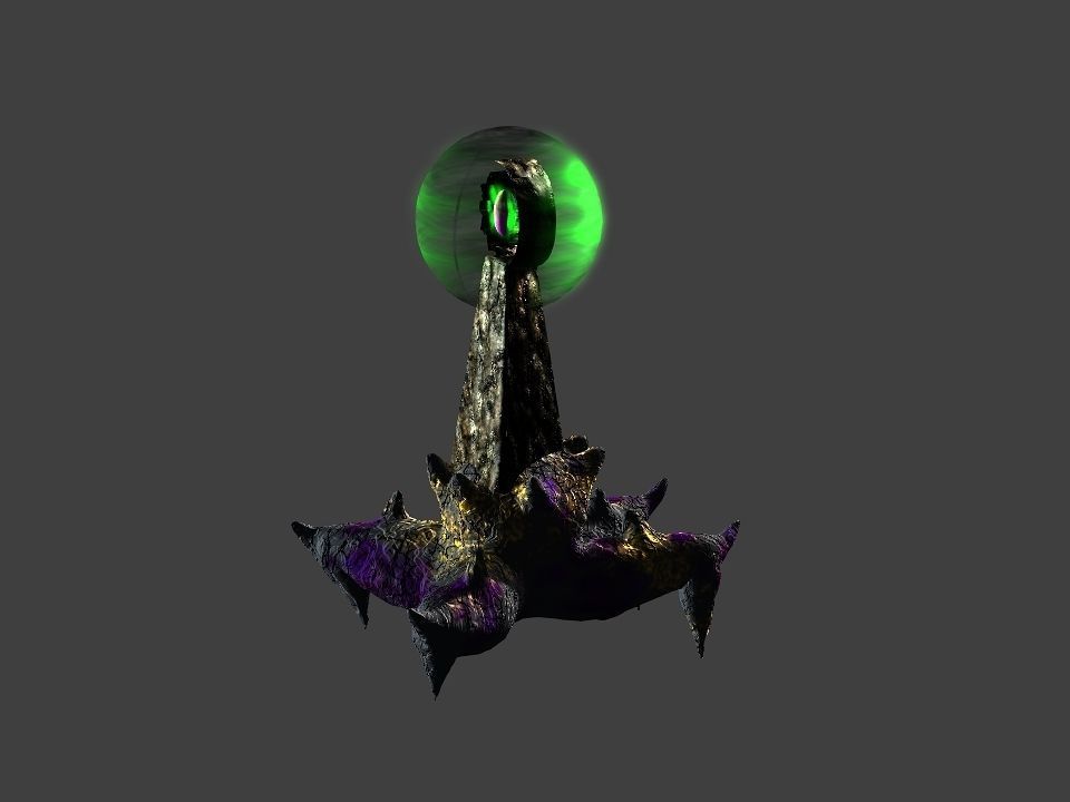 Cursed watcher tower  Low-poly 3D model_7