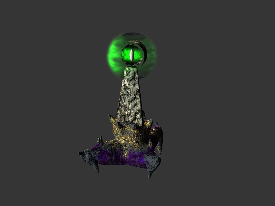 Cursed watcher tower  Low-poly 3D model_4