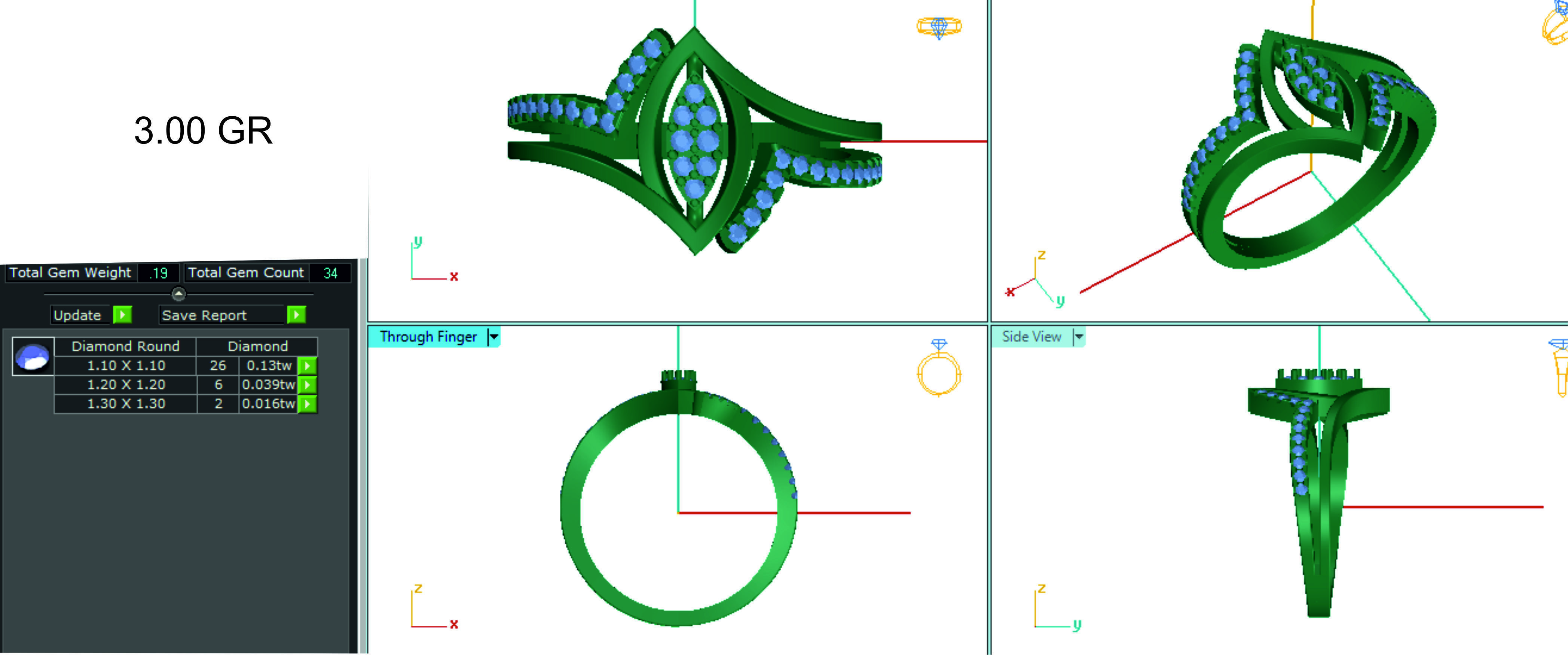 Women ring 3dm stl render detail 3D print model 3D print model_1