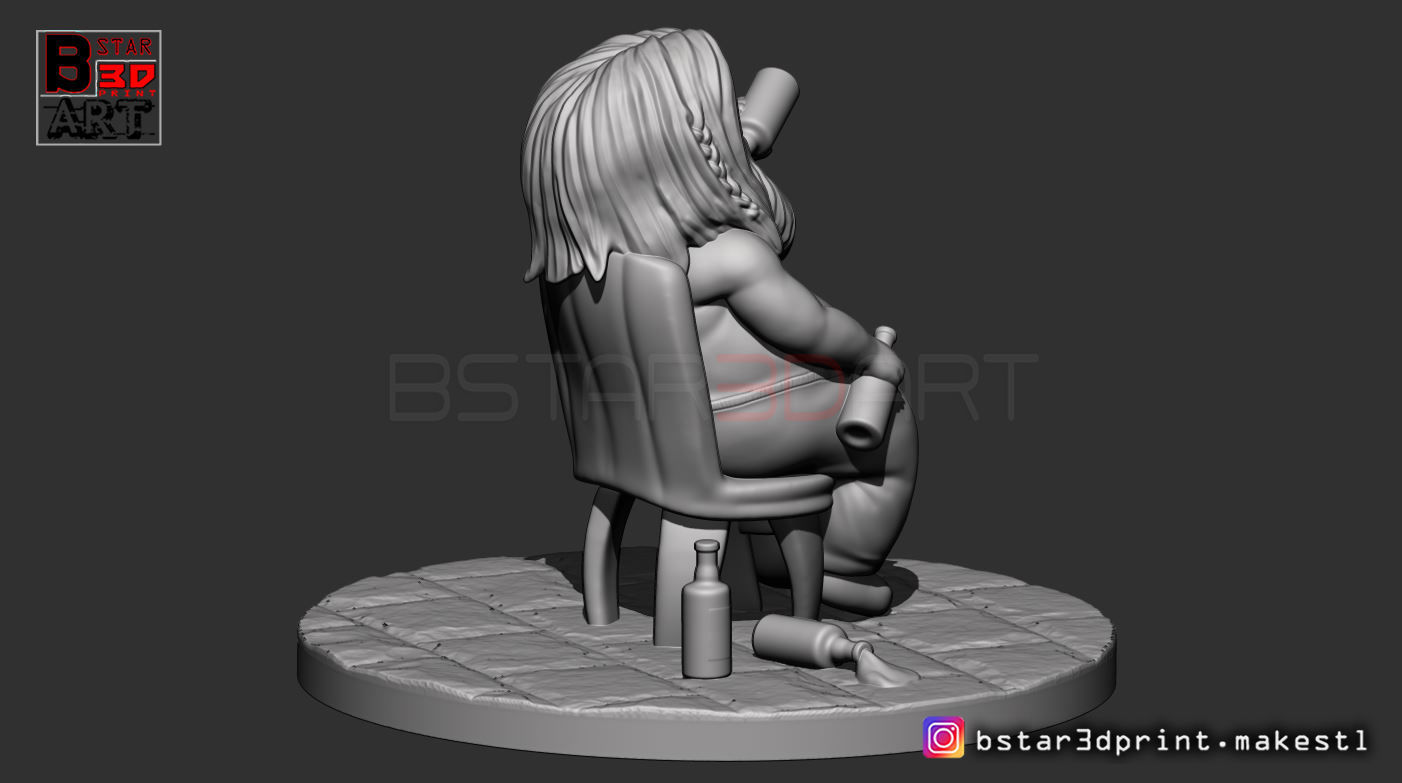 Thor Fat CHIBI version - Avenger 4 -Endgame - from Marvel 3D print model_10