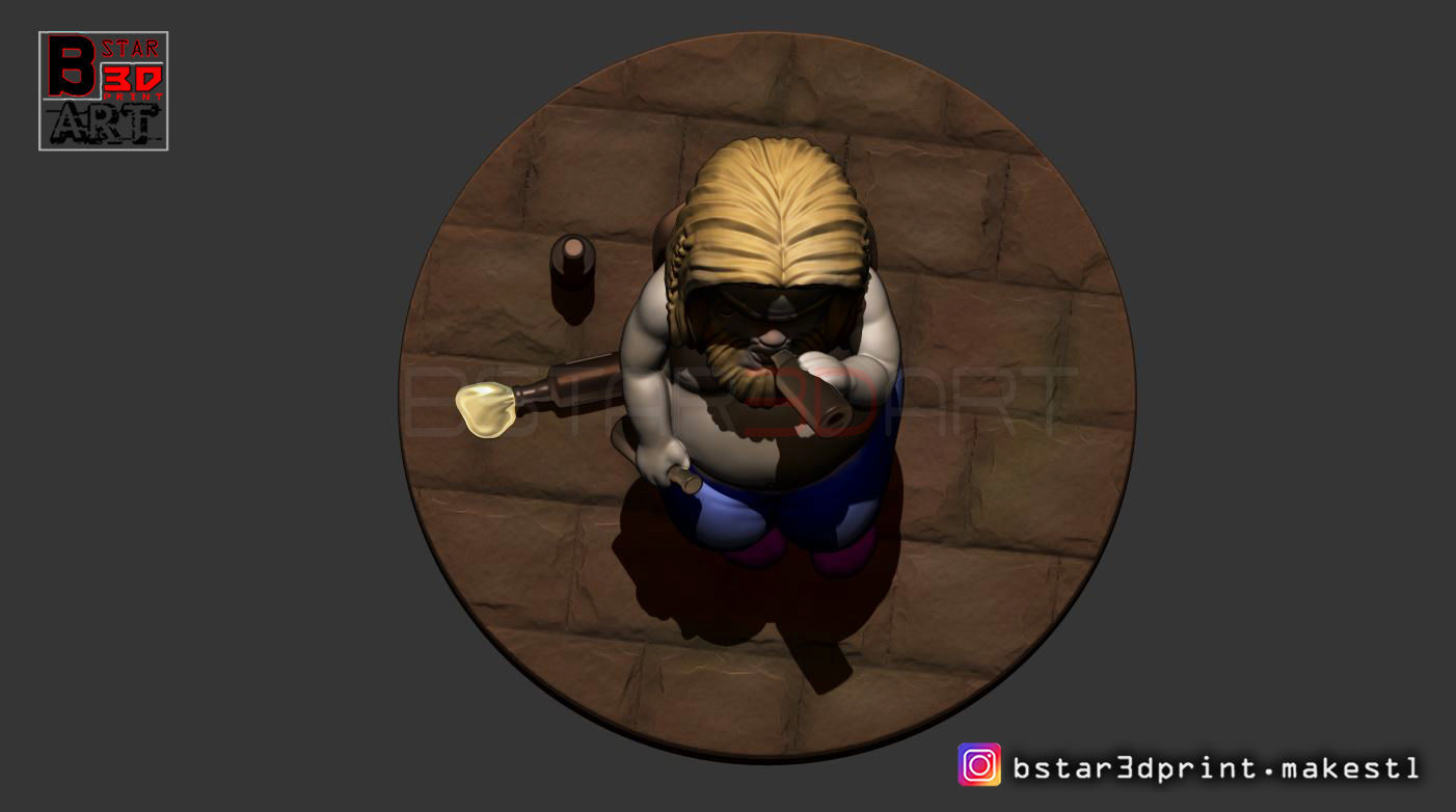 Thor Fat CHIBI version - Avenger 4 -Endgame - from Marvel 3D print model_8