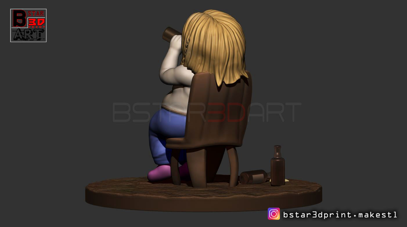 Thor Fat CHIBI version - Avenger 4 -Endgame - from Marvel 3D print model_1