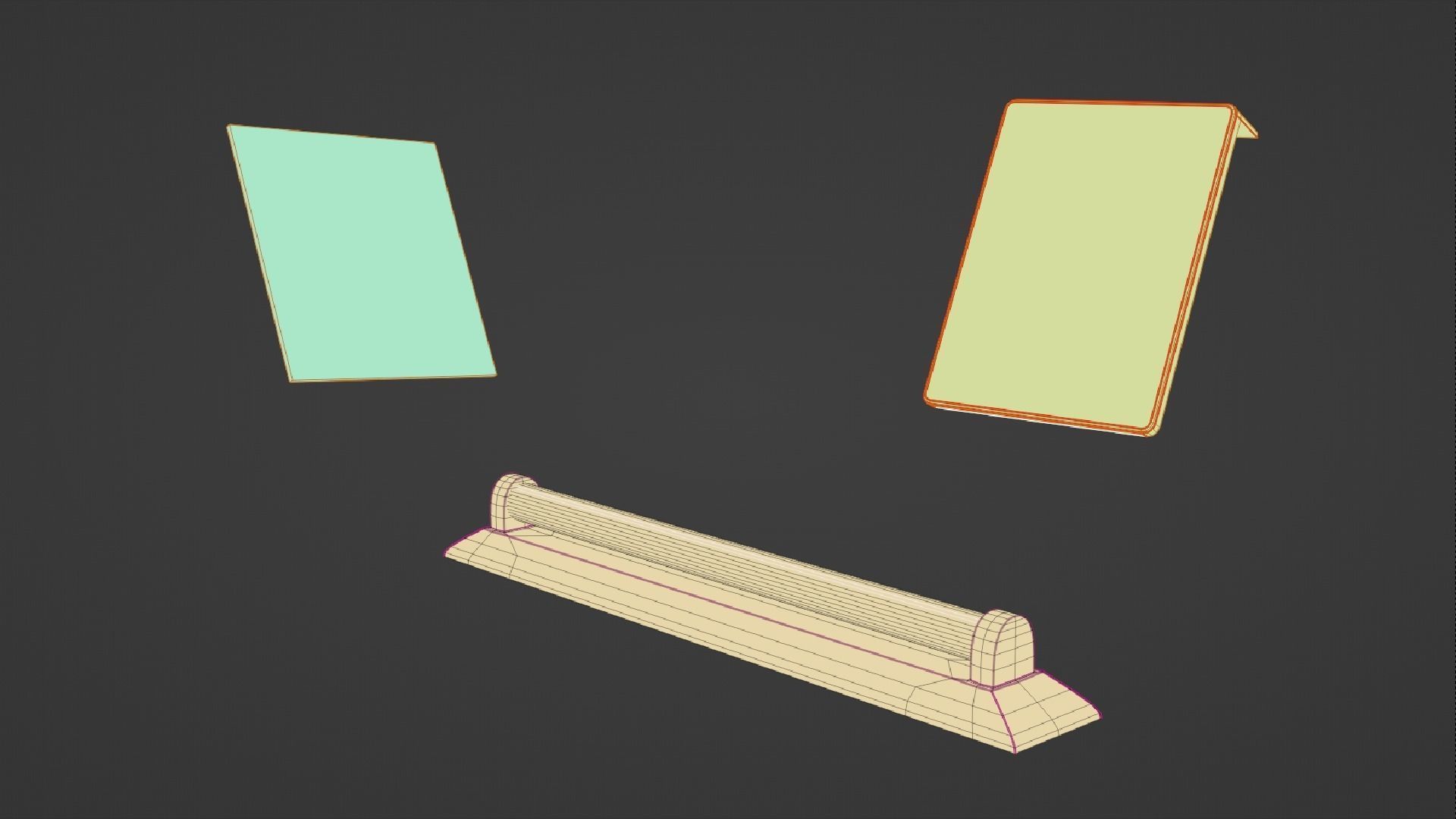 Public Restroom Assets Low-poly 3D model_16