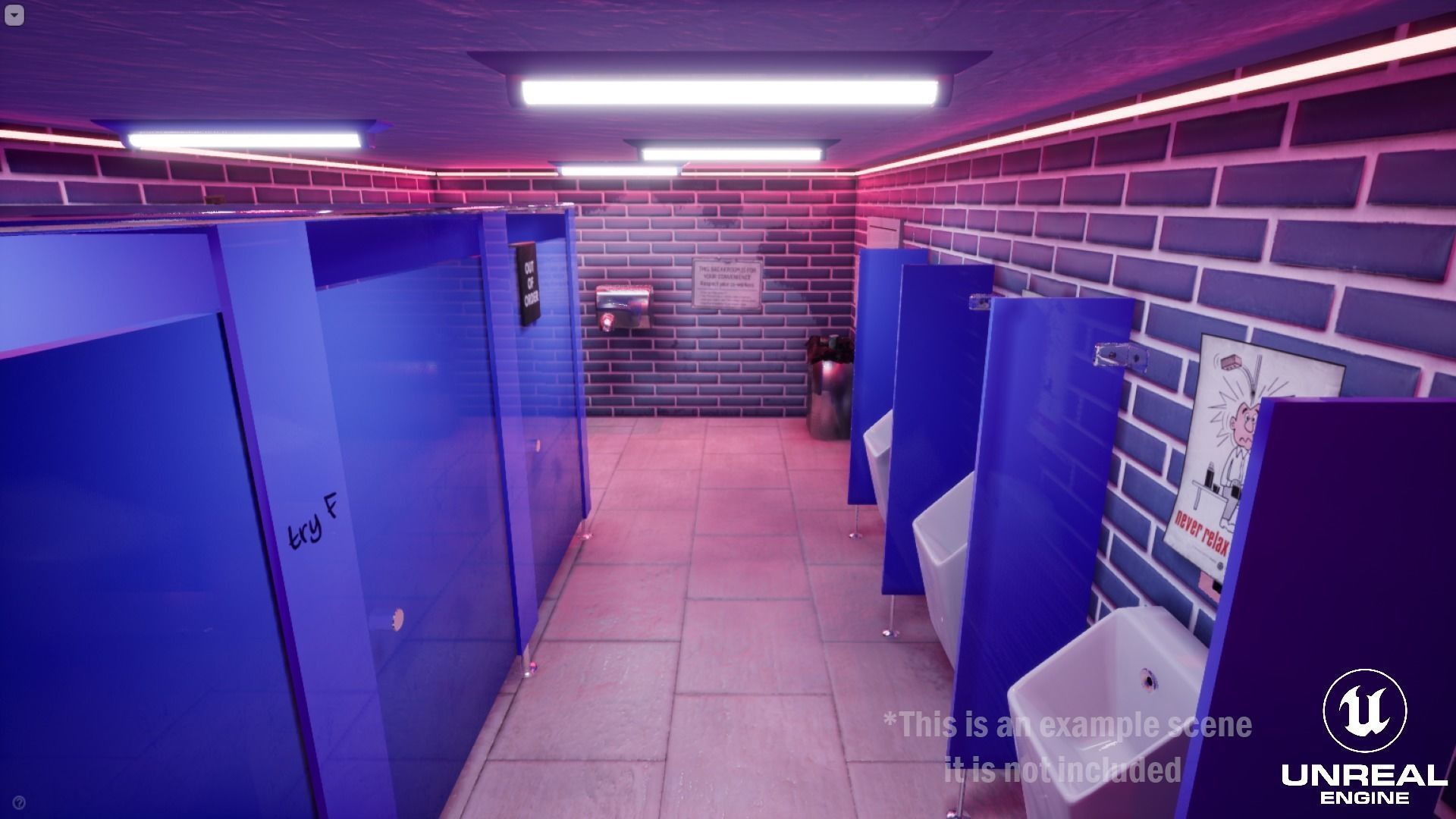 Public Restroom Assets Low-poly 3D model_6