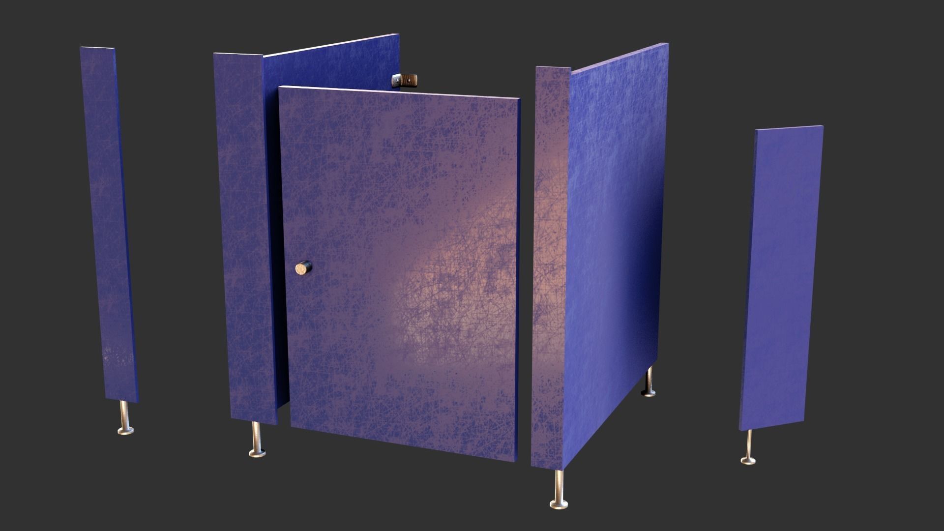 Public Restroom Assets Low-poly 3D model_7