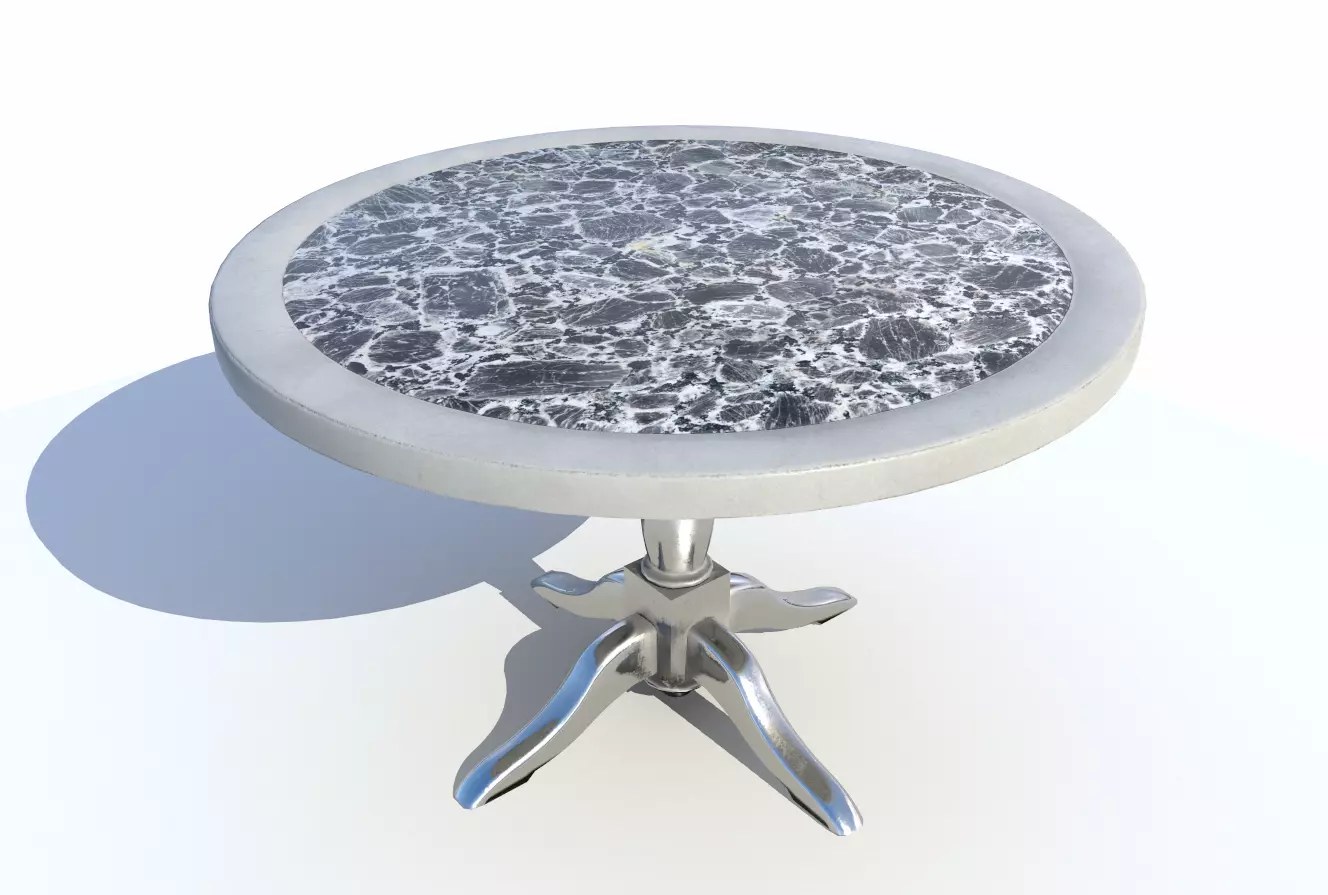 3D model Round Dining Table 9 PBR VR / AR / low-poly | CGTrader
