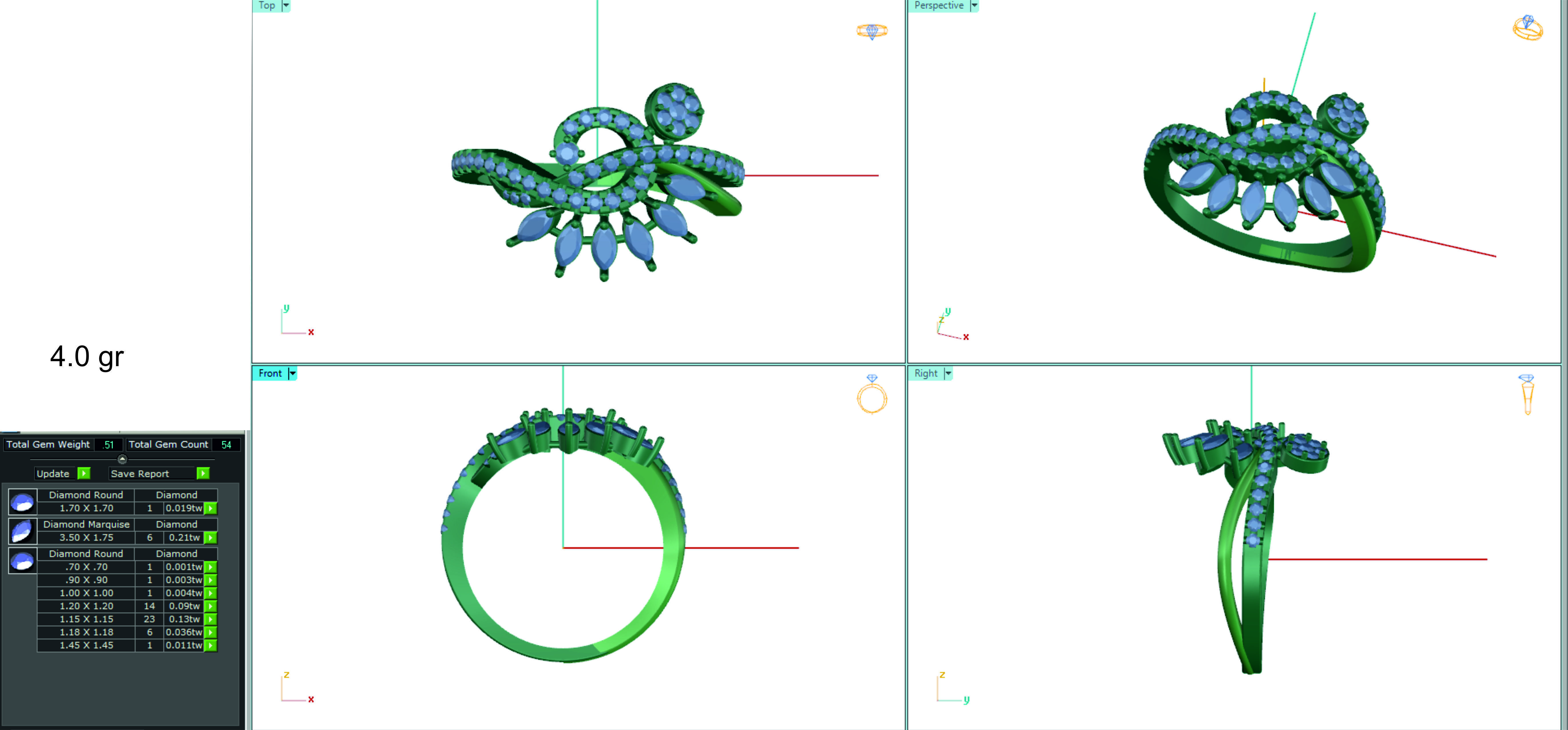 Women ring 3dm stl render detail 3D print model 3D print model_1