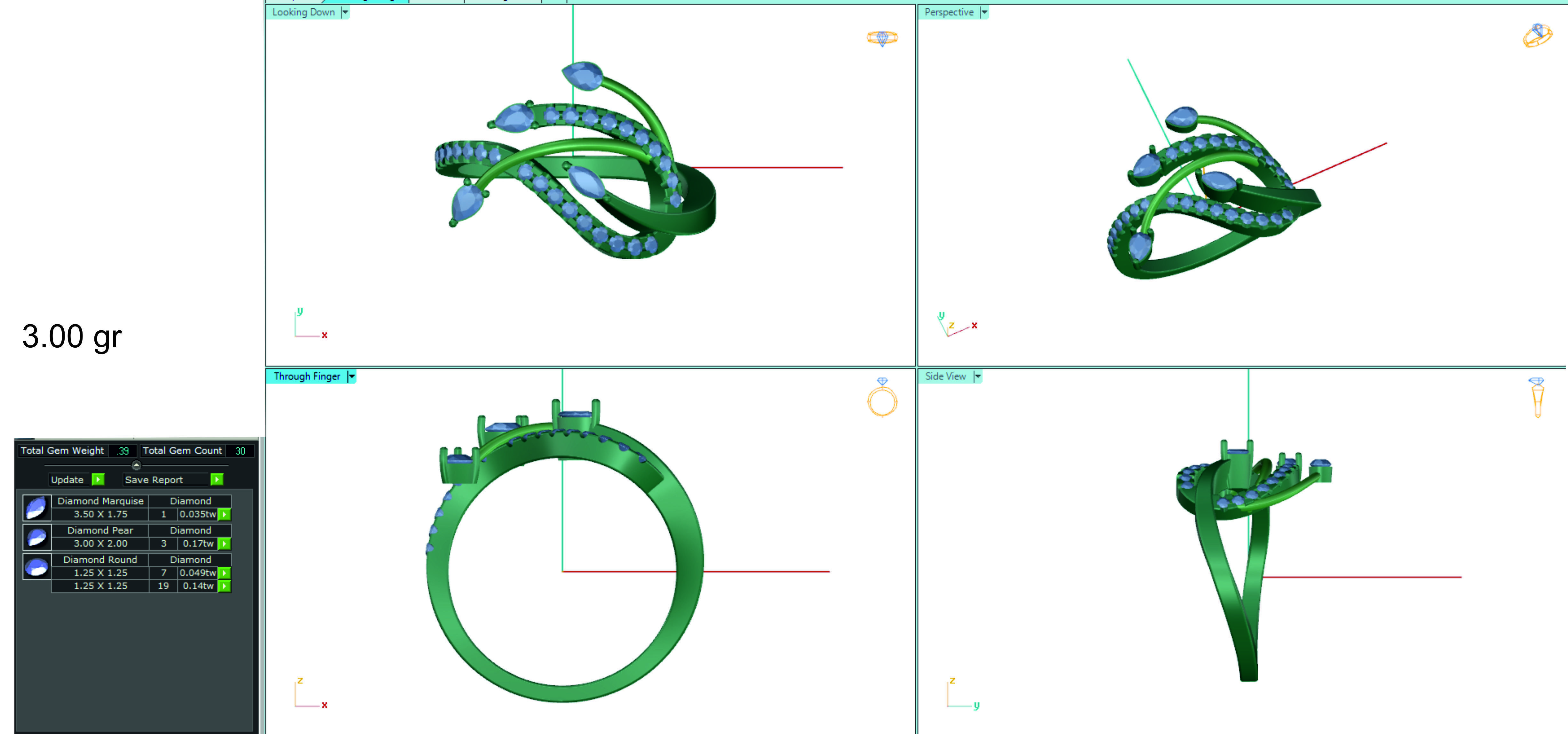 Women ring 3dm stl render detail 3D print model 3D print model_1
