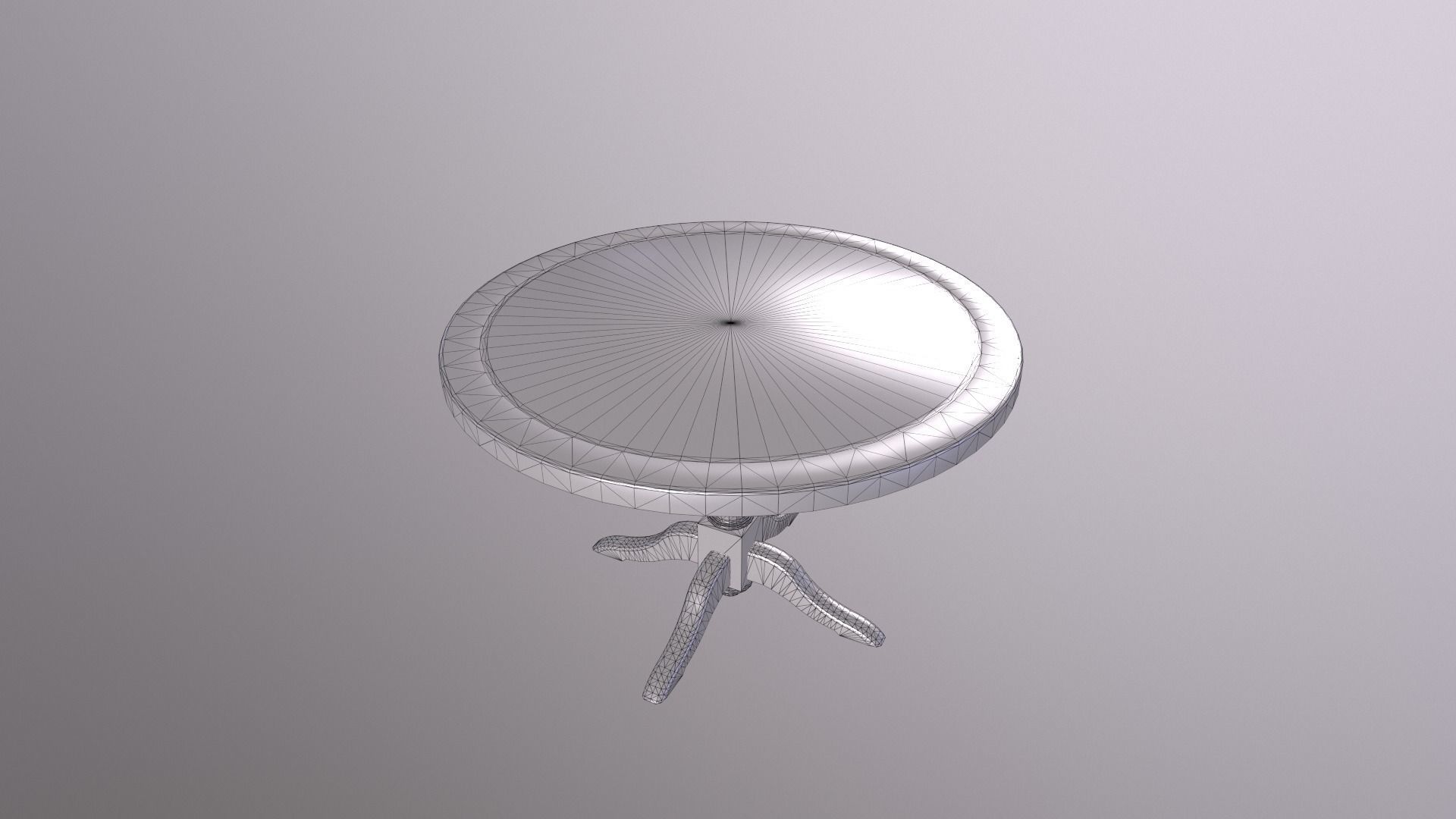 Round Dining Table 17 PBR Low-poly 3D model_6