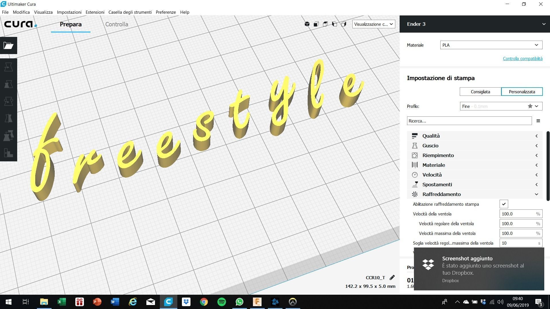 FREESTYLE font uppercase and lowercase 3D letters STL file 3D print model_5